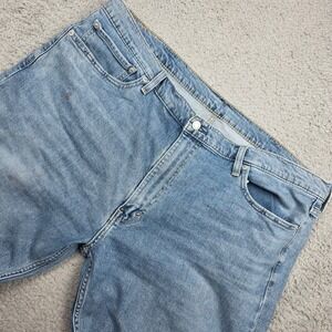 Levi's 541 Athletic Taper Mens W42 L34 Light Wash Blue Stretch Denim Jeans